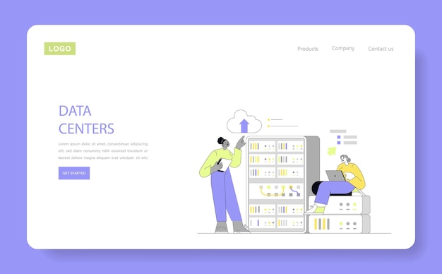 women in technology flat vector illustration