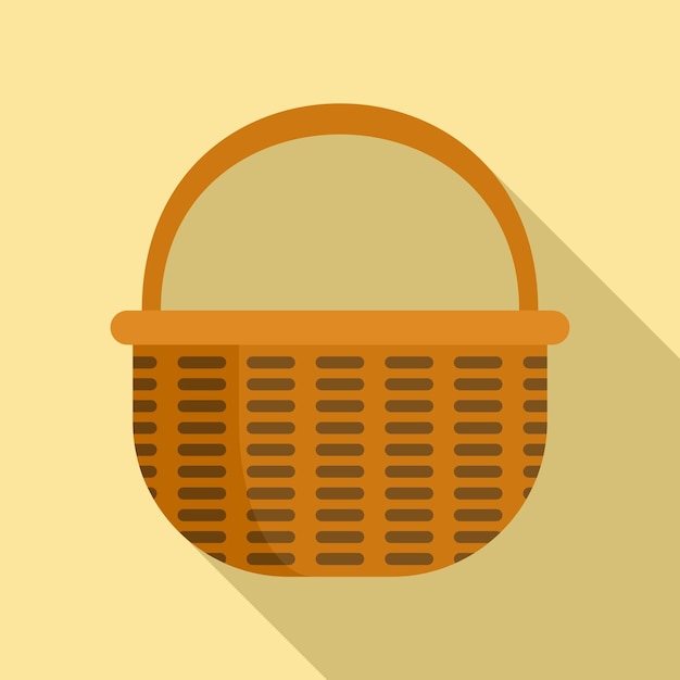Wooden wicker icon Flat illustration of wooden wicker vector icon for web design