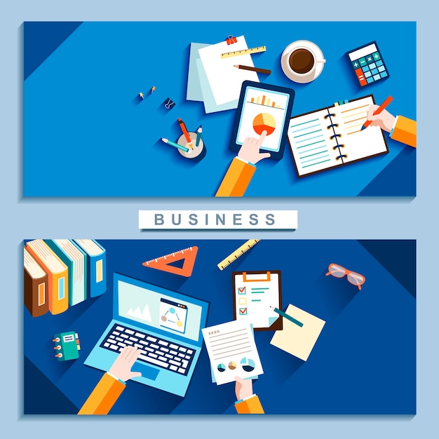 work place concept in flat design