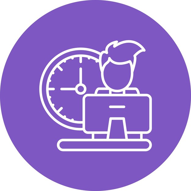 Work Time icon vector image Can be used for Time and Date