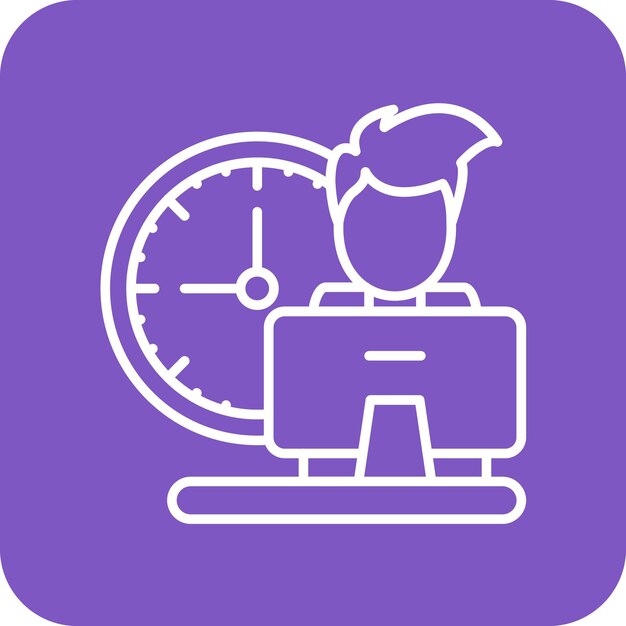 Work Time icon vector image Can be used for Time and Date