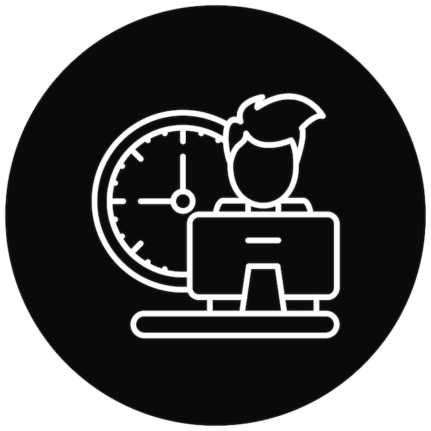 Work Time icon vector image Can be used for Time and Date