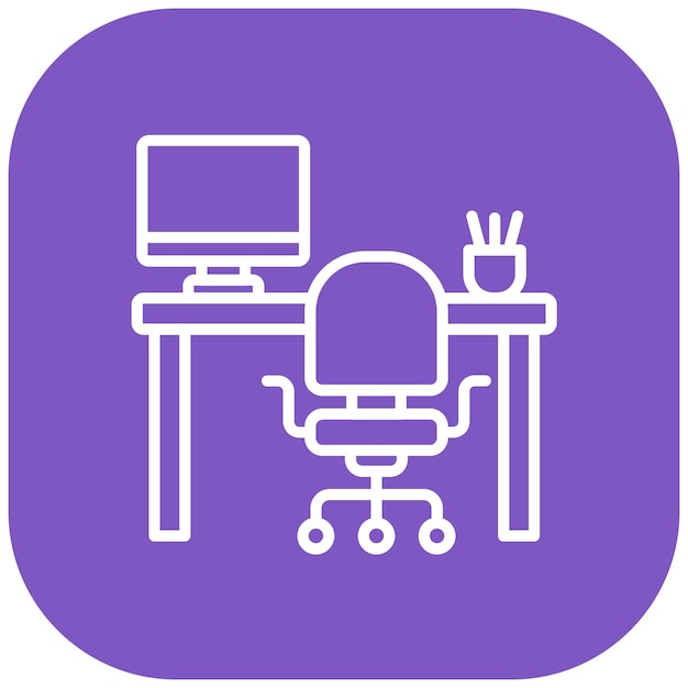 Workplace Vector Illustration Style