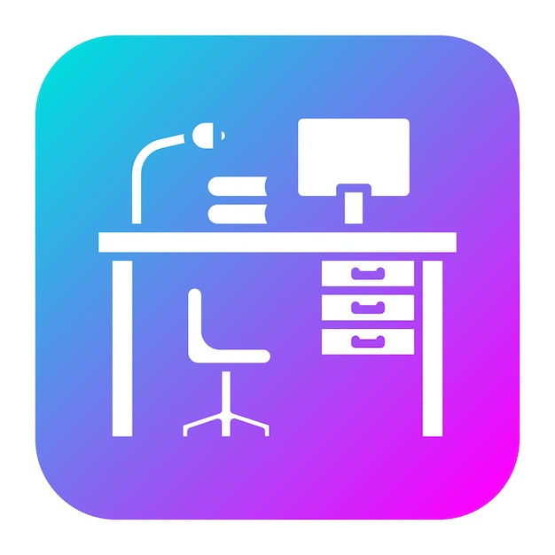 Workstation vector icon Can be used for Home Based Business iconset