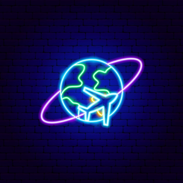 World Flight Neon Sign