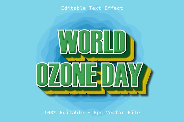 World Ozone Day Modern Style Text Effect