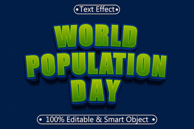 World Population Day editable 3 dimension Emboss Modern style