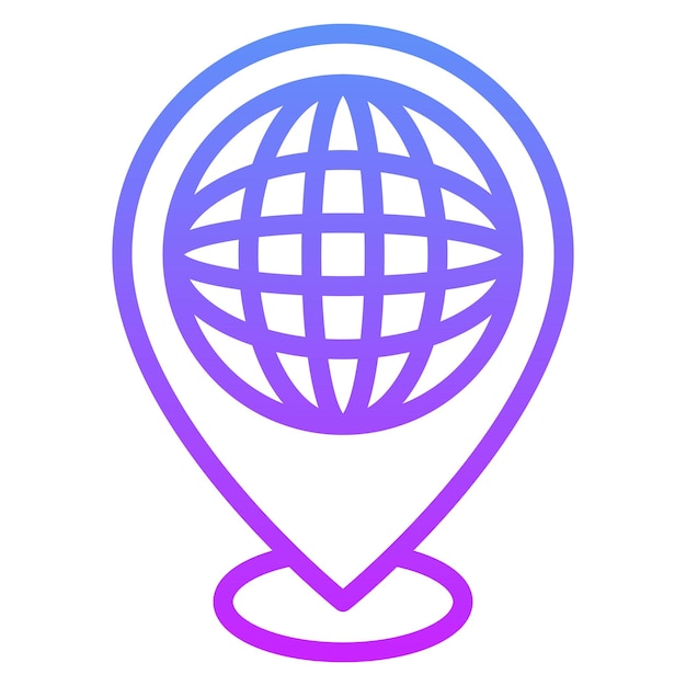 Worldwide Location vector icon illustration of Immigration iconset