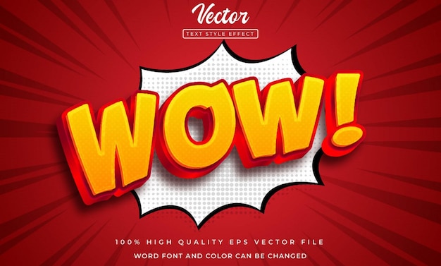 Wow comic 3d editable text effect