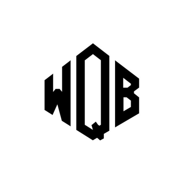 WQB letter logo design with polygon shape WQB polygon and cube shape logo design WQB hexagon vector logo template white and black colors WQB monogram business and real estate logo