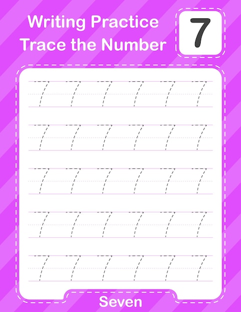 Write the numbers Handwriting practice Education developing worksheet Learning numbers for kids