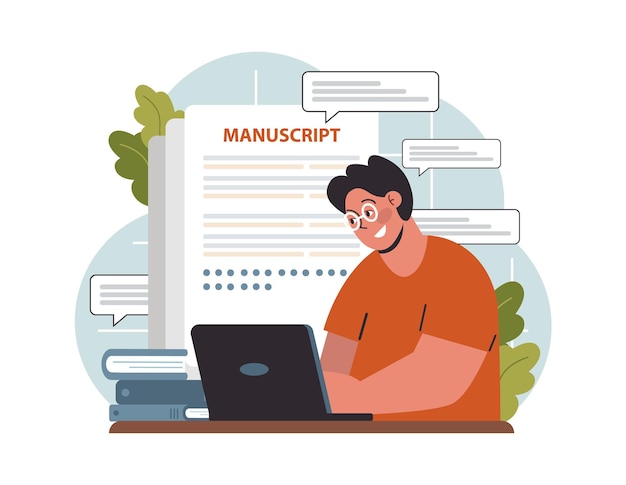Writing a manuscript author writing a book creative process thoughts and memories reflection