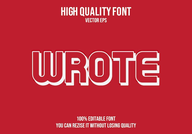 Wrote Vector Font Text Effect