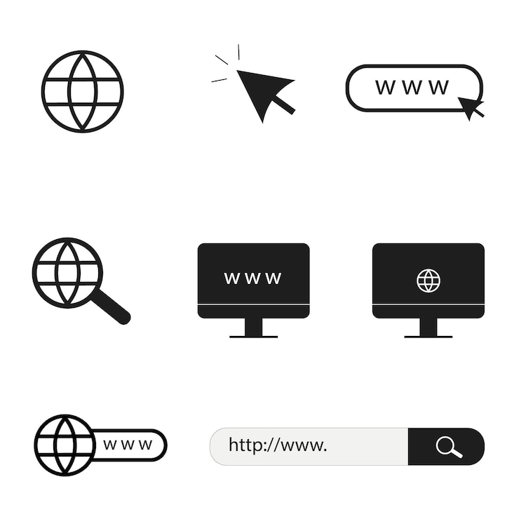 Vektör www icon vector illustration