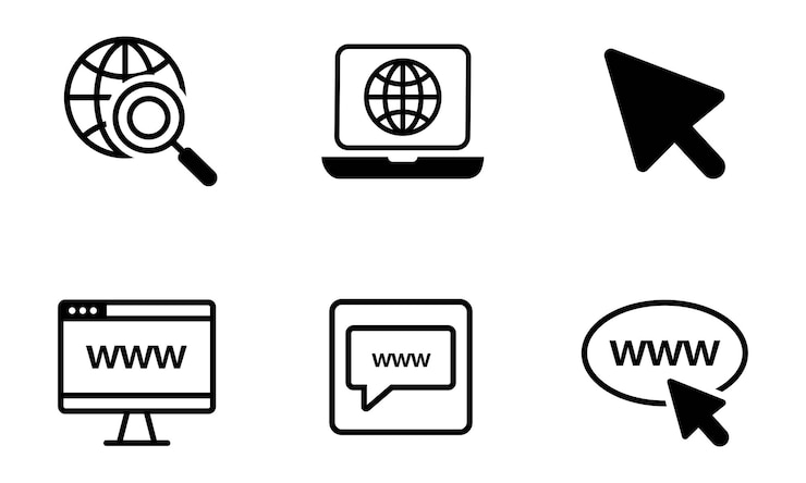 Vektör www website icon vector