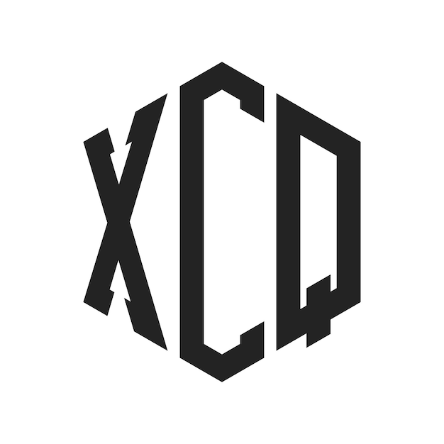 xcq logo design initial letter xcq monogram logo using hexagon shape