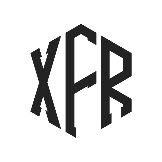 XFR Logo Design Initial Letter XFR Monogram Logo using Hexagon shape