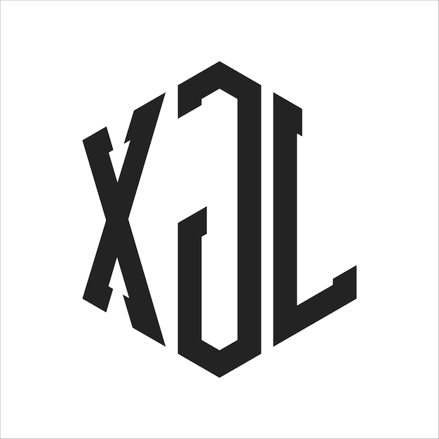 XJL Logo Design Initial Letter XJL Monogram Logo using Hexagon shape