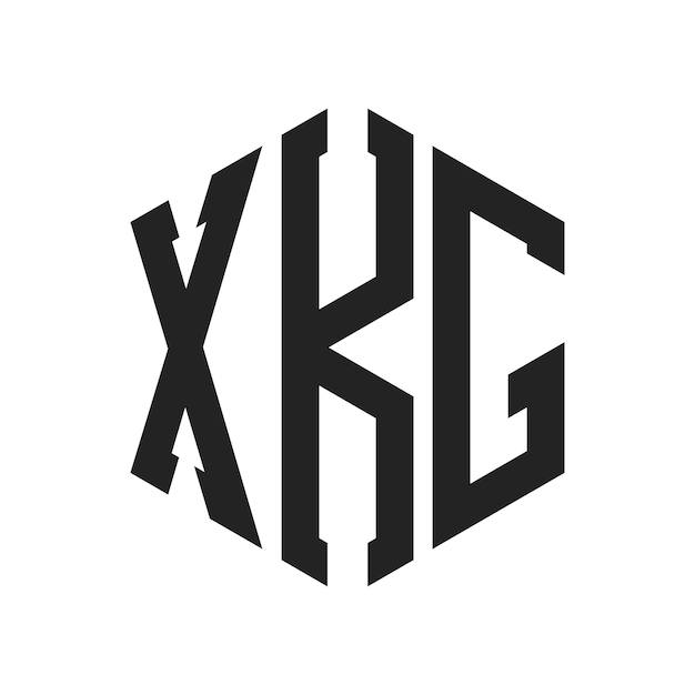 XKG Logo Design Initial Letter XKG Monogram Logo using Hexagon shape
