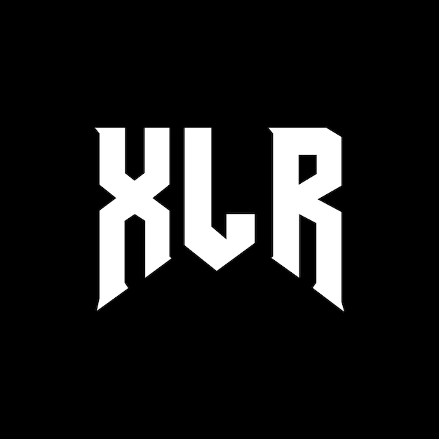 XLR letter logo design for technology company XLR logo design black and white color combination XLR logo XLR vector XLR design XLR icon XLR alphabet XLR typography logo design