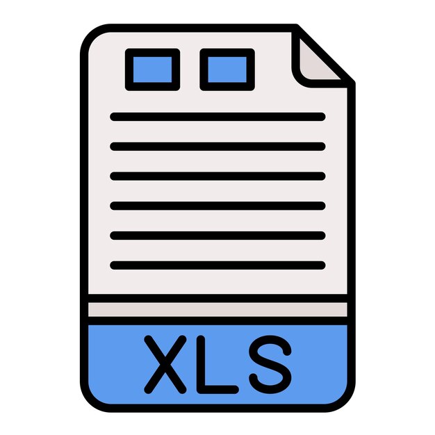 XLS Flat Illustration
