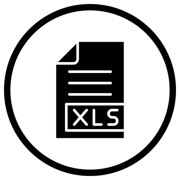 XLS Vector Icon Design Illustration