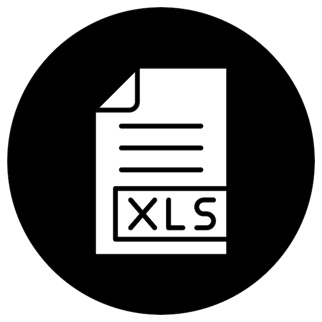 XLS Vector Icon Design Illustration