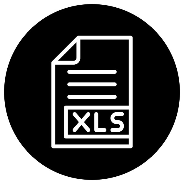 XLS Vector Icon Design Illustration
