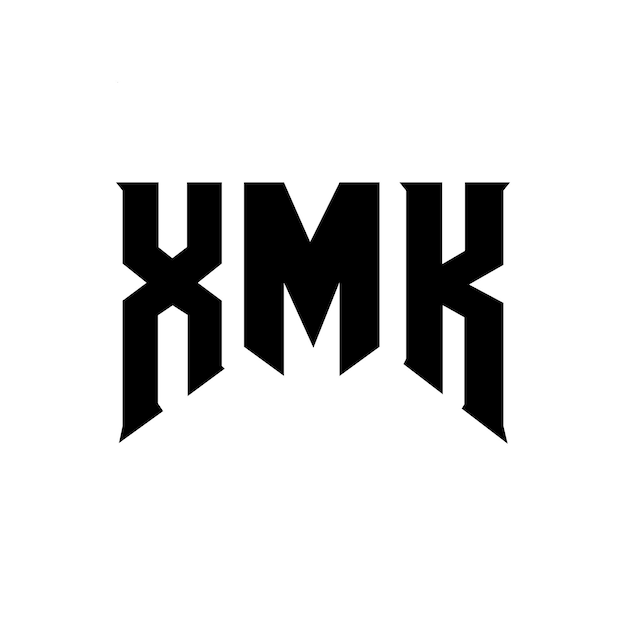 XMK letter logo design for technology company XMK logo design black and white color combination XMK logo XMK vector XMK design XMK icon XMK alphabet XMK typography logo design