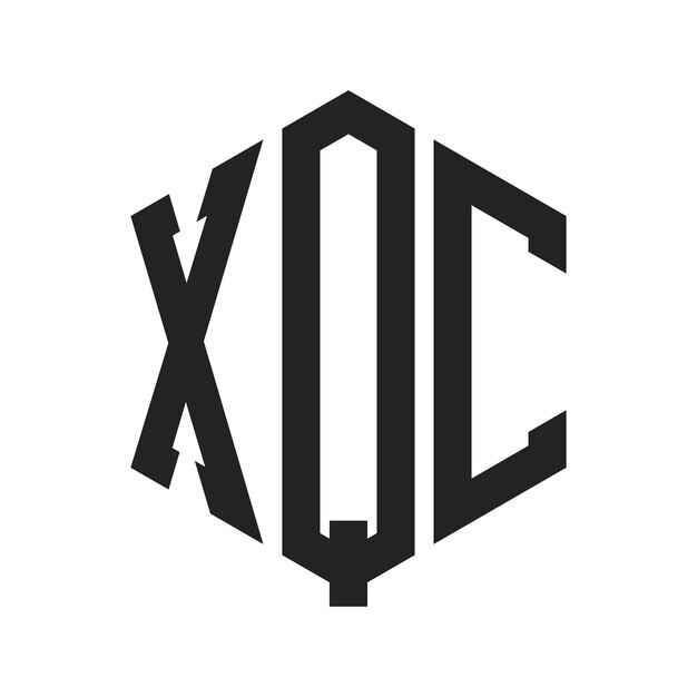 xqc logo design initial letter xqc monogram logo using hexagon shape