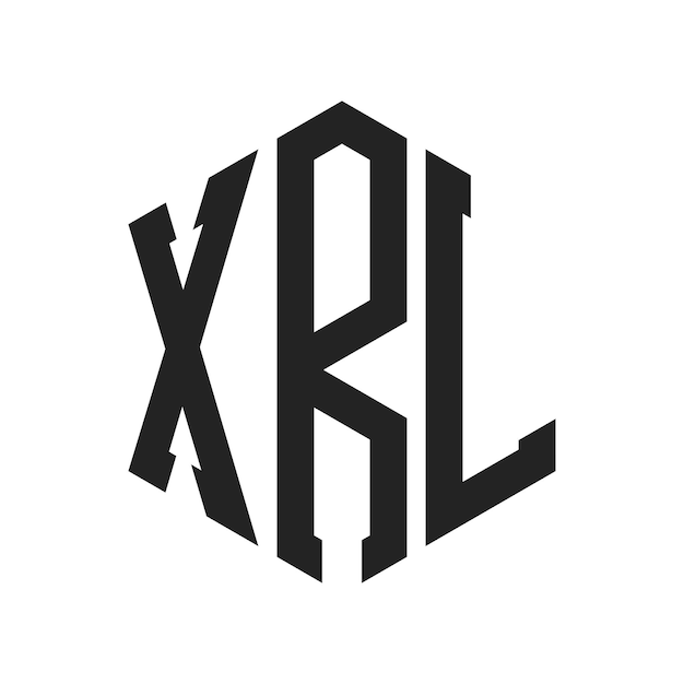 XRL Logo Design Initial Letter XRL Monogram Logo using Hexagon shape