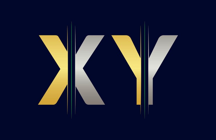 Vektör xy letter colorful logo in the circle vector logo illustration