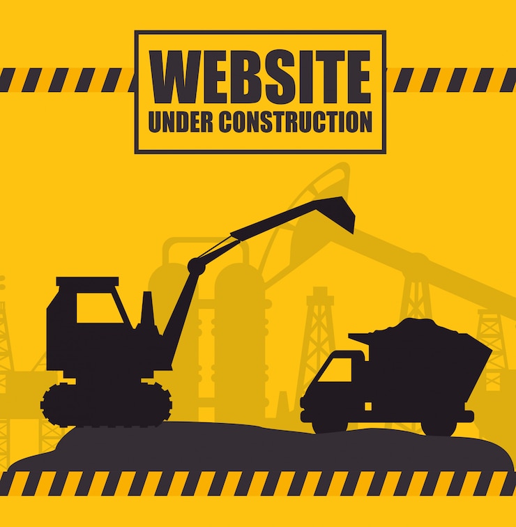 Vektör yapım aşamasında olan web sitesi tasarımı
