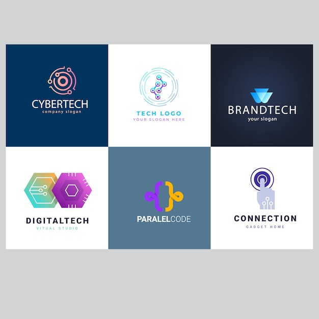Yaratıcı logo Renk geçişli mavi logo geometrik simge Soyut logo vektörü