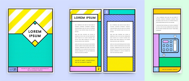 Yaz Arka Planı İllüstrasyon Vektöründen Oluşan Renkli Poster veya Kırtasiye Kimlik Design Şablon Seti