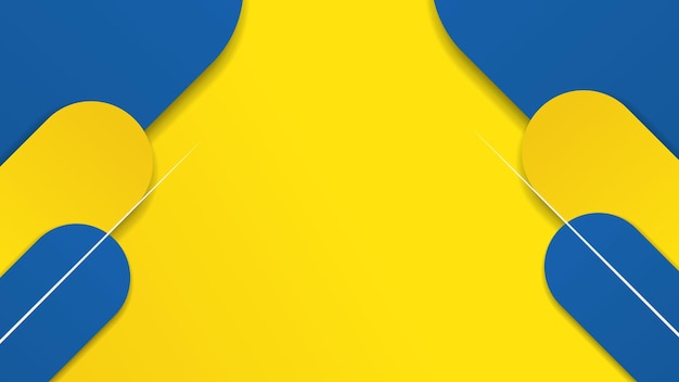 Yellow and blue background with rounded Vector abstract background For Corporate business