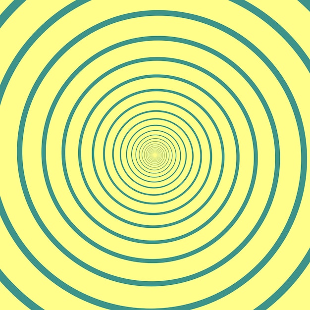 Yellow and green hypnotic optical Illusion spiral background