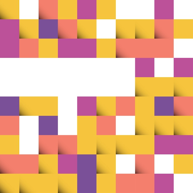 Yellow and Orange abstract squares Background design for poster flyer cover brochure Vector illustration