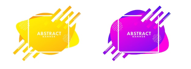 Yellow And Purple Abstract Design Elements On White Background.
