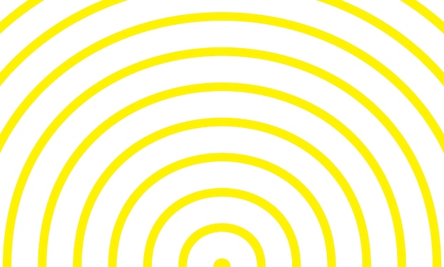 Yellow Concentric Arcs A Dynamic Geometric Composition