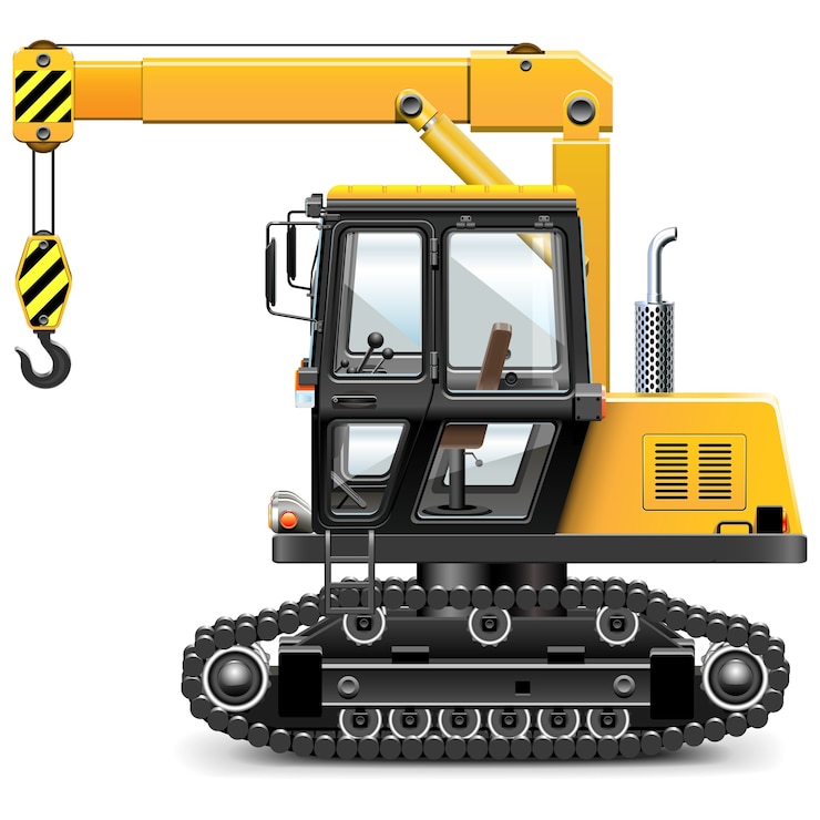 Vektör yellow construction machine illustration
