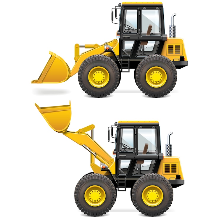 Vektör yellow construction machine illustration