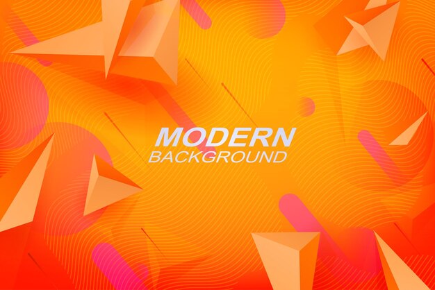 Yellow design with gradient silhouettes of triangles and stripes