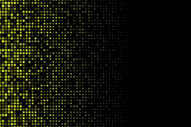 Yellow dots circles halftone abstract background
