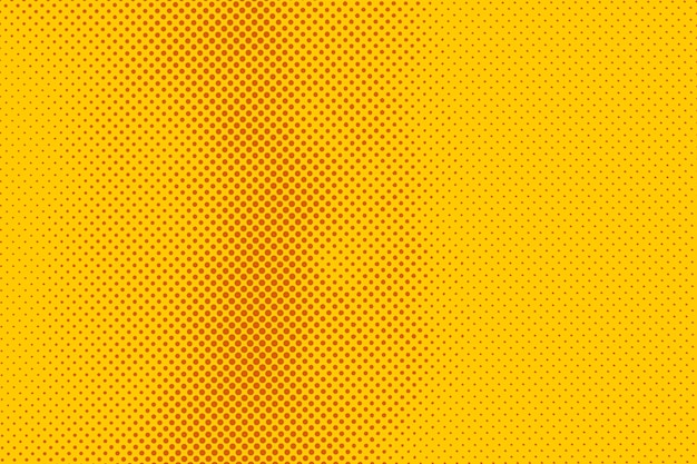 Yellow halftone dotted texture monochrome retro halfton dotted pop art background