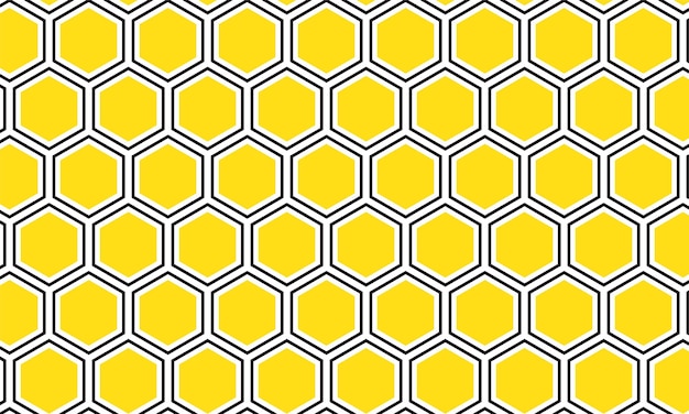 yellow pattern of the hexagonal tiles