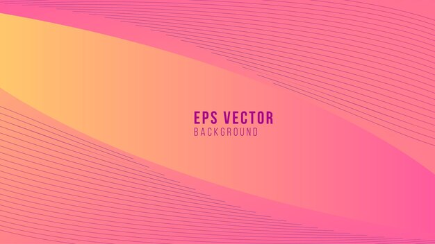 Yellow Pink Gradient Line shape Background Abstract EPS Vector