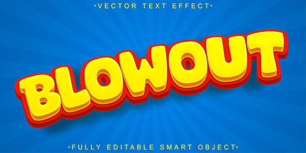yellow pop art boom blowout vector fully editable smart object text effect