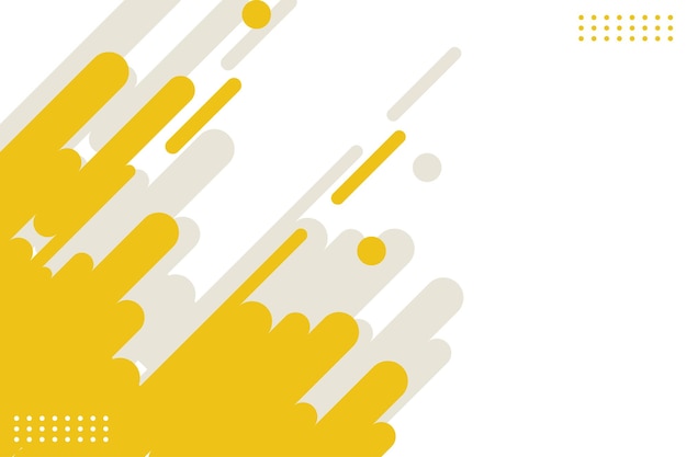 Yellow rounded lines background Abstract dashed lines and dotsVector illustration