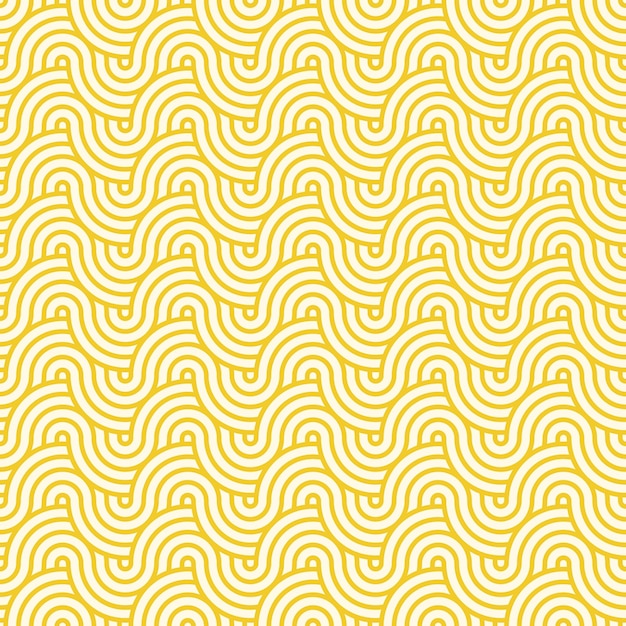 Yellow Seamless geometric japanese circles pattern